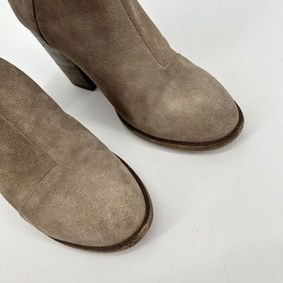 Rag & Bone Ashby Suede Ankle Boots Booties Stone Gray Size 39.5 US 9.5 - Picture 4 of 10